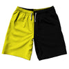 Yellow Bright And Black Quad Color 10" Swim Shorts Made In USA by Tribe Lacrosse