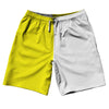 Yellow Bright And White Quad Color 10" Swim Shorts Made In USA by Tribe Lacrosse
