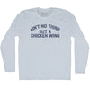 Ain't No Thing But A Chicken Wing Adult Tri-Blend Long Sleeve T-shirt Tribe Lacrosse
