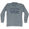 Ain't No Thing But A Chicken Wing On A Sting Adult Tri-Blend Long Sleeve T-shirt Tribe Lacrosse