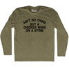 Ain't No Thing But A Chicken Wing On A Sting Adult Tri-Blend Long Sleeve T-shirt Tribe Lacrosse