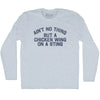 Ain't No Thing But A Chicken Wing On A Sting Adult Tri-Blend Long Sleeve T-shirt Tribe Lacrosse