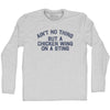 Ain't No Thing But A Chicken Wing On A Sting Adult Cotton Long Sleeve T-shirt Tribe Lacrosse