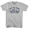 Ain't No Thing But A Chicken Wing On A Sting Adult Cotton T-shirt Tribe Lacrosse