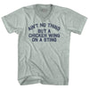 Ain't No Thing But A Chicken Wing On A Sting Adult Tri-Blend V-neck T-shirt Tribe Lacrosse