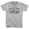 Ain't No Thing But A Chicken Wing On A Sting Adult Tri-Blend V-neck T-shirt Tribe Lacrosse