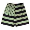 American Flag Army Color Lacrosse Shorts in Army & Black by Tribe Lacrosse