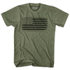 American Flag Black Out Army Adult Tri-Blend T-shirt by Tribe Lacrosse