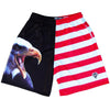 American Eagle Lacrosse Shorts in Red, White, Black by Tribe Lacrosse