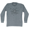 Annunaki Sumarian Astrology Adult Tri-Blend Long Sleeve T-shirt by Tribe Lacrosse