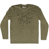 Annunaki Sumarian Astrology Adult Tri-Blend Long Sleeve T-shirt by Tribe Lacrosse