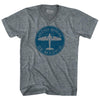 Atletico Aviacion De Madrid Roundel Tri-Blend V-neck Womens Junior Cut T-shirt by Tribe Lacrosse