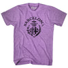 Barcelona Vintage Soccer City Crest Adult Tri-Blend T-shirt by Tribe Lacrosse