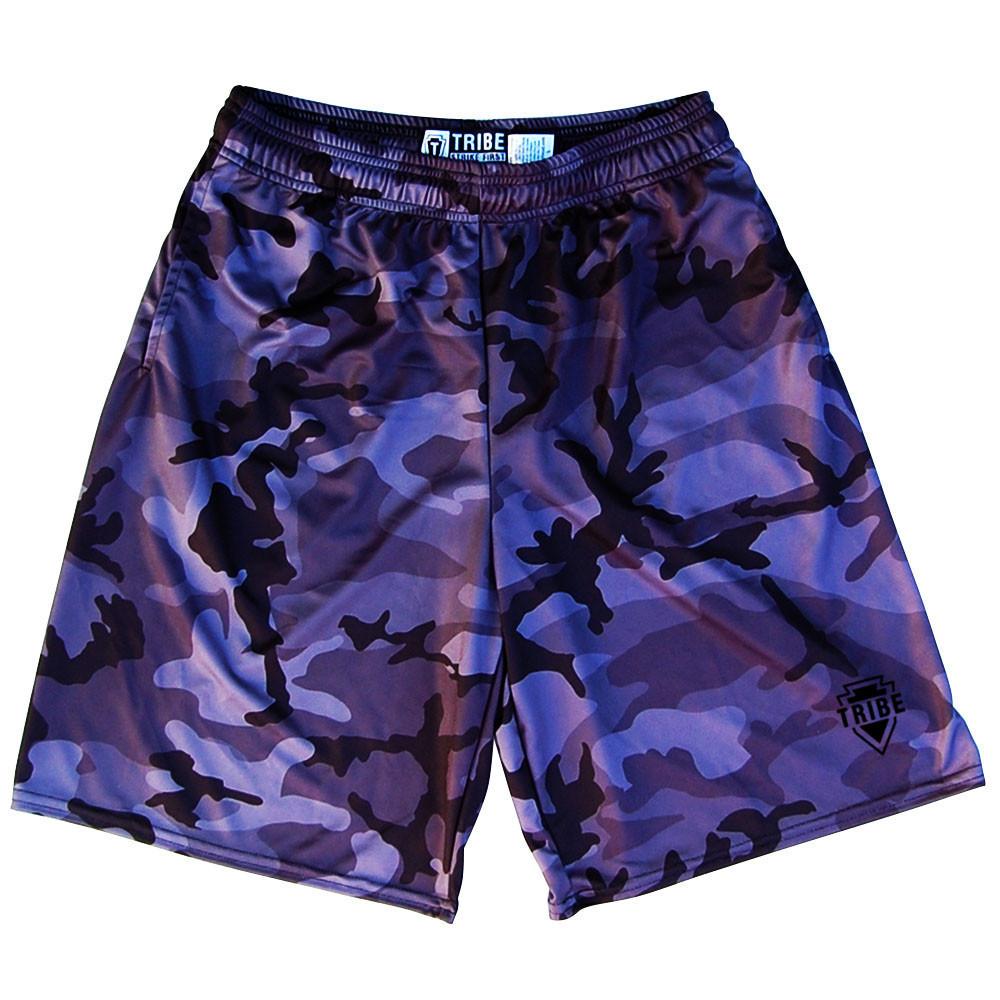 Tribe Black Camo Lacrosse Shorts in Black by Tribe Lacrosse