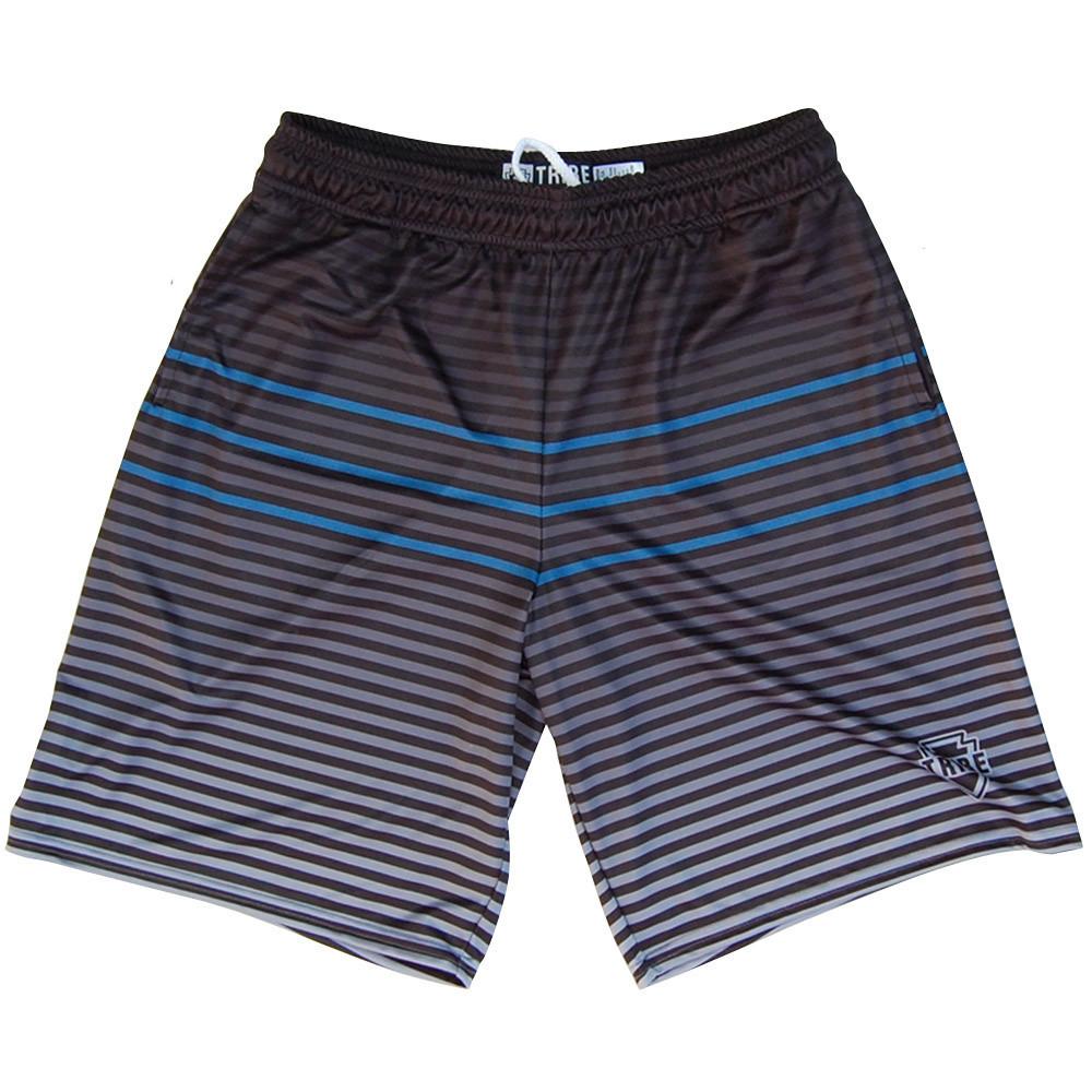 Tribe Ombre Striped? Lacrosse Shorts in Black by Tribe Lacrosse