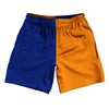 Blue Royal And Tennessee Orange Quad Color Athletic Running Fitness Exercise Shorts 7" Inseam Shorts Made In USA by Tribe Lacrosse