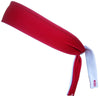 Cardinal & White Elastic Tie 2.25 Inch Headband in Cardinal and White by Wicked Headbands