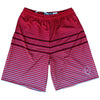 Tribe Ombre Striped? Lacrosse Shorts in Cardinal by Tribe Lacrosse