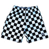Black and White Checkerboard Lacrosse Shorts by Tribe Lacrosse