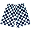 Navy and White Checkerboard Lacrosse Shorts by Tribe Lacrosse