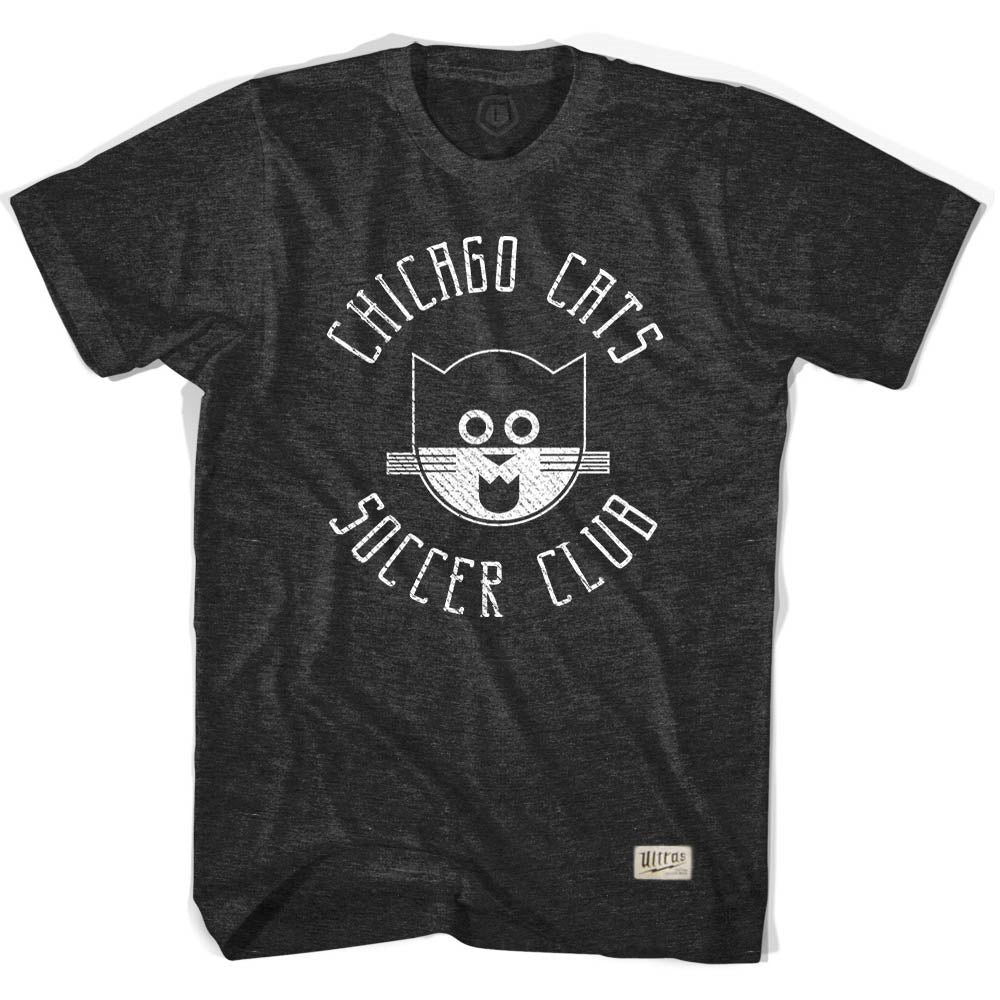 Chicago Cats Vintage Soccer Adult Tri-Blend T-shirt by Tribe Lacrosse