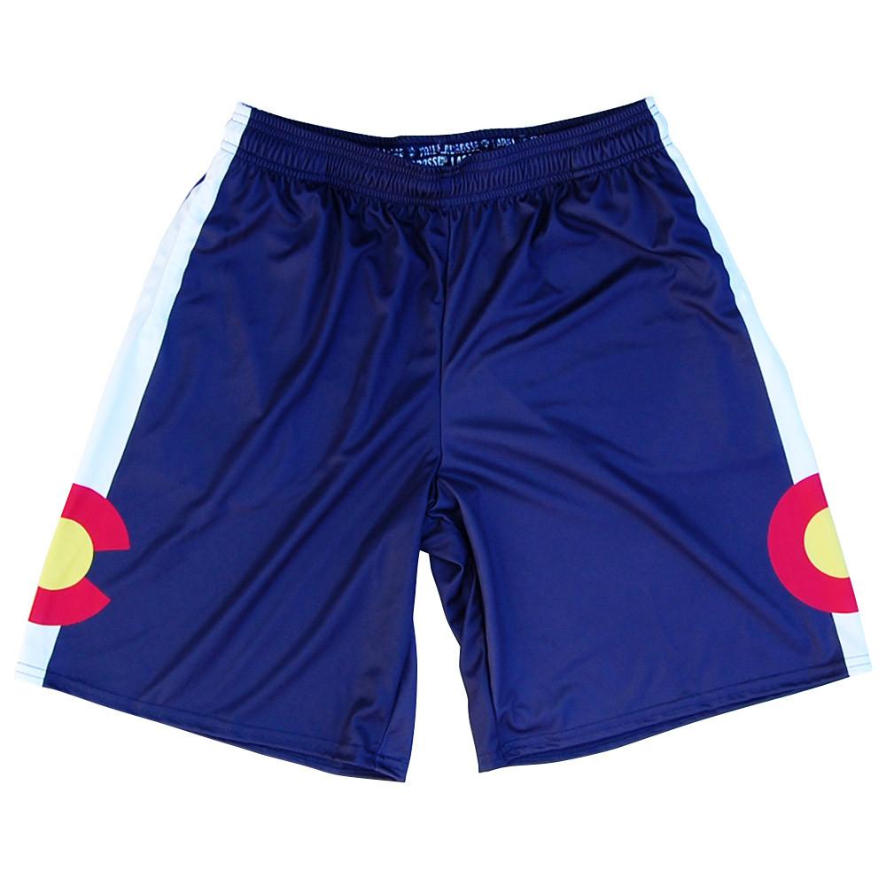 Colorado Flag Lacrosse Shorts in Navy by Tribe Lacrosse