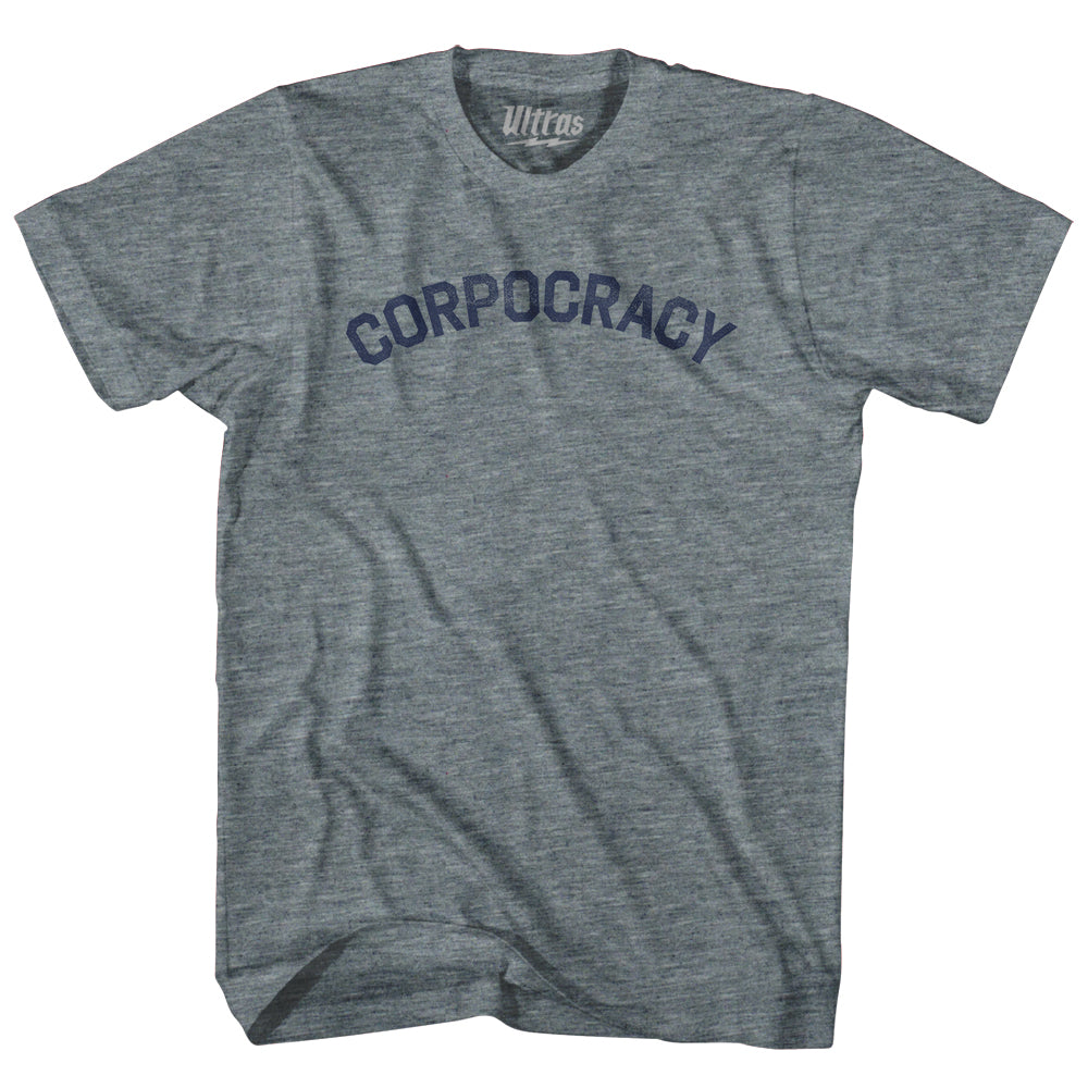 Corpocracy Womens Tri-Blend Junior Cut T-Shirt by Tribe Lacrosse