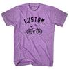 Custom Bike Adult Tri-Blend T-shirt by Tribe Lacrosse