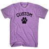 Custom Dog Paw Adult Tri-Blend T-shirt by Tribe Lacrosse