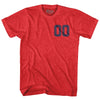 Custom Left Chest Number Name And Number Back Adult Tri-Blend T-shirt by Tribe Lacrosse