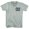 Custom Left Chest Number Name And Number Back Adult Tri-Blend V-neck T-shirt by Tribe Lacrosse