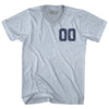 Custom Left Chest Number Name And Number Back Adult Tri-Blend V-neck T-shirt by Tribe Lacrosse