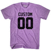 Custom Name And Number Adult Tri-Blend T-shirt by Tribe Lacrosse