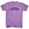 Custom Sand Font Adult Tri-Blend T-shirt by Tribe Lacrosse
