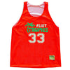 Flint Tropics Basketball Mesh Pinnie in Orange & White by Billy Hoyle