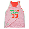 Flint Tropics Basketball Mesh Pinnie in Orange & White by Billy Hoyle