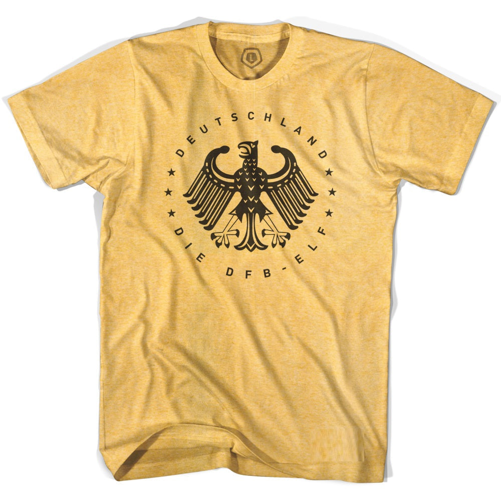 Germany Vintage Eagle Die-Elf Soccer Adult Tri-Blend T-shirt by Tribe Lacrosse