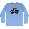 I Love Lacrosse Moms Adult Tri-Blend Long Sleeve T-shirt by Tribe Lacrosse