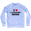 I Love Lacrosse Moms Adult Tri-Blend Sweatshirt by Tribe Lacrosse