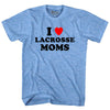 I Love Lacrosse Moms Adult Tri-Blend T-shirt by Tribe Lacrosse