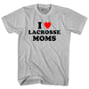 I Love Lacrosse Moms Adult Cotton T-shirt by Tribe Lacrosse