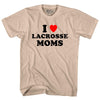 I Love Lacrosse Moms Adult Cotton T-shirt by Tribe Lacrosse