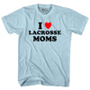 I Love Lacrosse Moms Adult Cotton T-shirt by Tribe Lacrosse