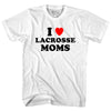 I Love Lacrosse Moms Adult Cotton T-shirt by Tribe Lacrosse