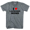 I Love Lacrosse Moms Tri-Blend V-neck Womens Junior Cut T-shirt by Tribe Lacrosse