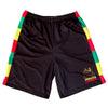 Jamaica Lions Sublimated Lacrosse Shorts in Black by Tribe Lacrosse
