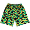Jamaica Party Flags Lacrosse Shorts in Black by Tribe Head Lacrosse