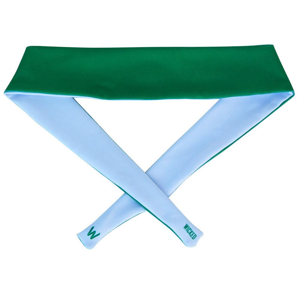 Kelly & White Reversible Elastic Tie 2.25 Inch Headband in Kelly by Wicked Headbands