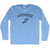 Kipchoge Running Track Winged Foot Adult Tri-Blend Long Sleeve T-shirt by Tribe Lacrosse
