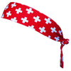 Lifeguard Cross Elastic Tie 2.25 Inch Headband in Red by Wicked Headbands